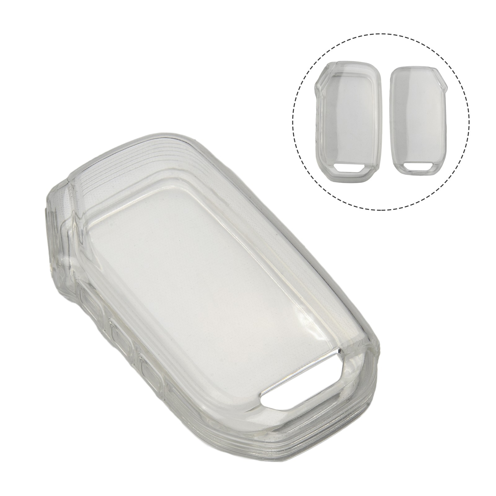 HIBEYO Custodia Protettiva Per Chiave Auto In TPU - Adatta Per Kia (Ceed, Sorento, Sportage, Stinger, Soul, Seltos) - Colore Bianco, Con Portachiavi