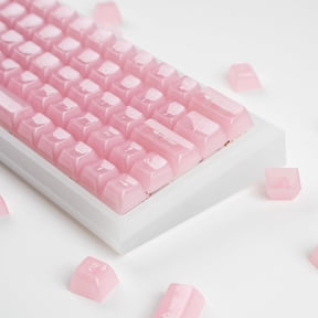 Transparent Clear Keycaps Jelly, MDA Profile, 115 Cute Custom Set for Cherry MX, Mechanical Gaming Keyboards, RGB Compatible ()