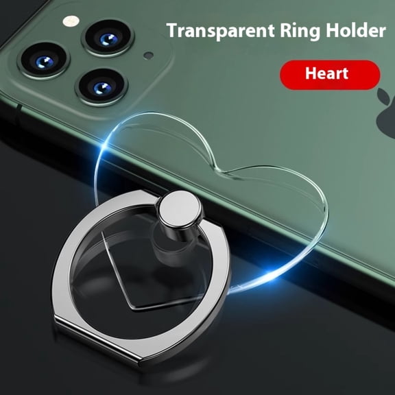 Transparent Clear Cell Phone Ring Grips Holder Kickstand 360° Rotation Finger Ring Stand for iPhone