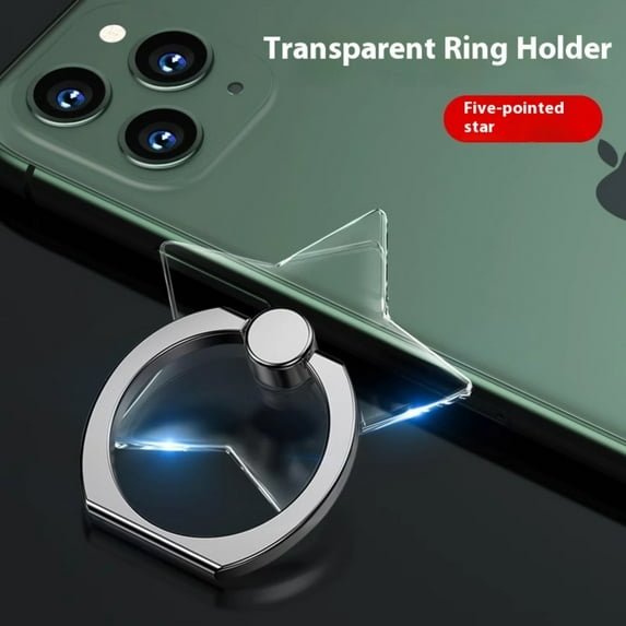 Transparent Clear Cell Phone Ring Grips Holder Kickstand 360° Rotation Finger Ring Stand for iPhone