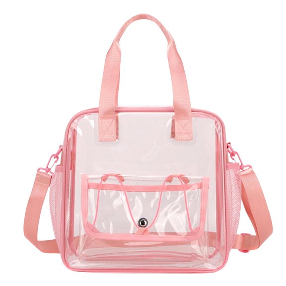Transparent Clear School Backpack, Clear Bag Tote Bag,Water-Resistant , Shoulder Travel, Reinforced Shoulder Straps
