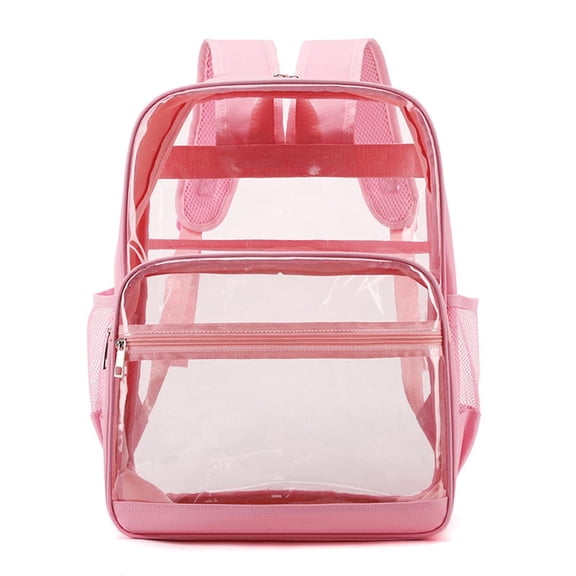 Transparent Clear School Backpack, Clear Bag Tote Bag,Water-Resistant , Shoulder Travel, Reinforced Shoulder Straps