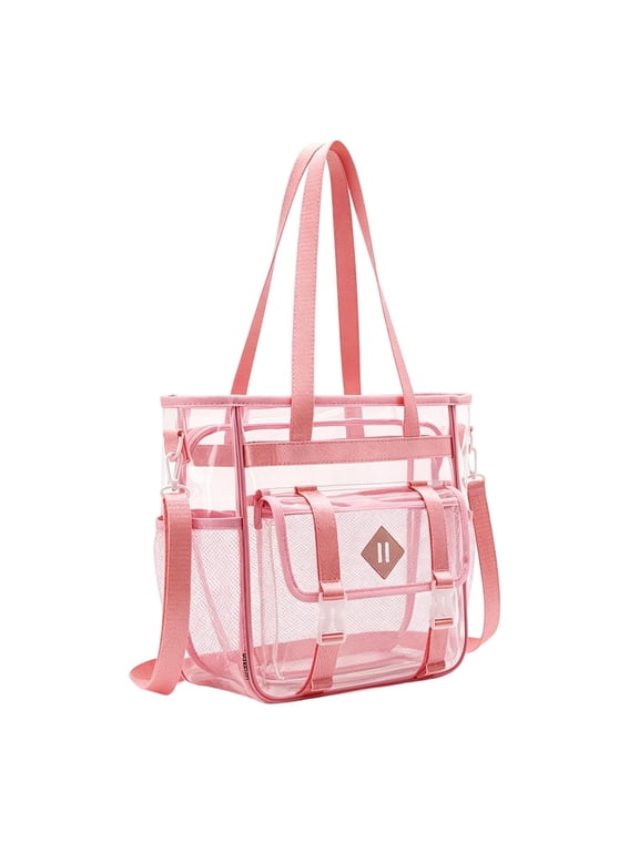 Transparent Clear School Backpack, Clear Bag Tote Bag,Water-Resistant , Shoulder Travel, Reinforced Shoulder Straps