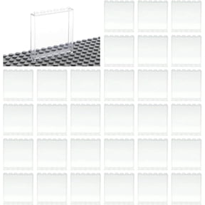 Transparent Clear Window House Building Bricks, Classic Flat Plates Pieces and Parts Block Compatible with Major Brands (Clear 30pcs 1x6x5)