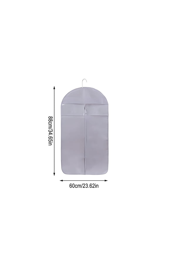 Transparent Clothes Cover with Zip Closure for Wardrobe Storage – Dustproof, Space-Saving Hanging Suit and Coat Bag