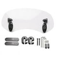 thumbnail image 1 of Transparent Color Universal Motorcycle Adjustable Wind Screen Extension Windshield Spoiler Air Deflector 28.5x12x21cm, 1 of 7