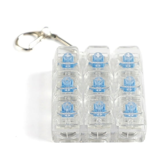 Transparent Colored Keyboard Switches Tester Keyring With Clicky Tactile Feedback