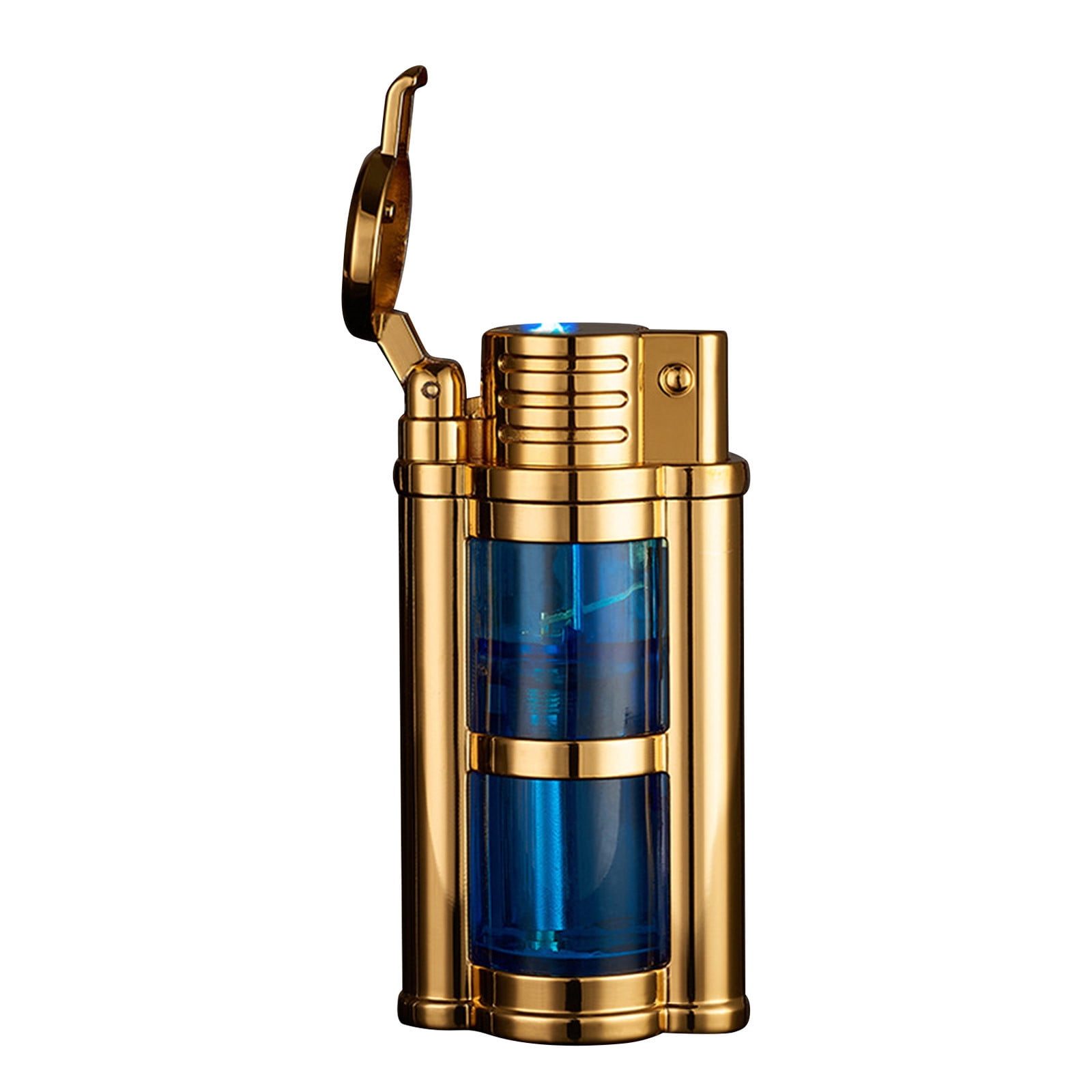 Transparent Compartment Visible Gas Window Direct Charging Lighter
