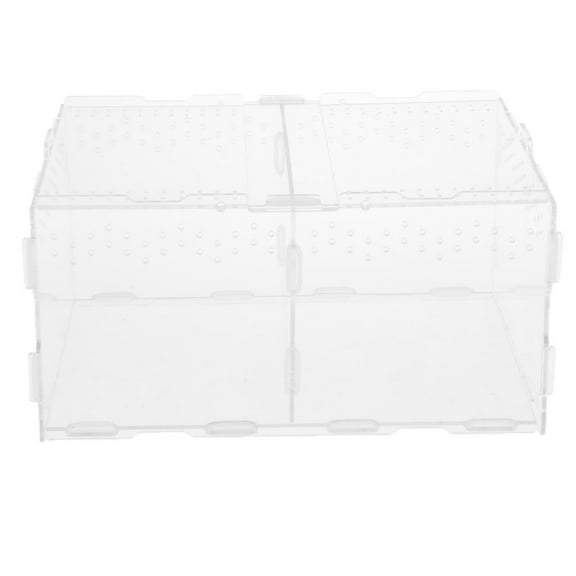 Transparent Container Acrylic Feeding Tool Box Case Reptile Box Reptile Cage Box Empty Reptile Box for Snake Frog Turtle