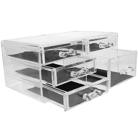 Transparent Cosmetic Box Makeup Organizer Drawer Type Case Storage Boxes for Lipstick Clear Desk