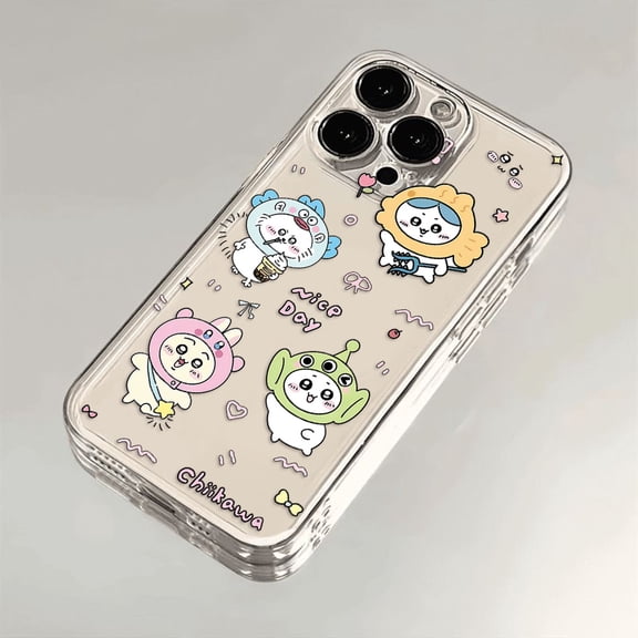 Transparent Cover Phone Case For Cute Cartoon Chiikawas iPhone17 16