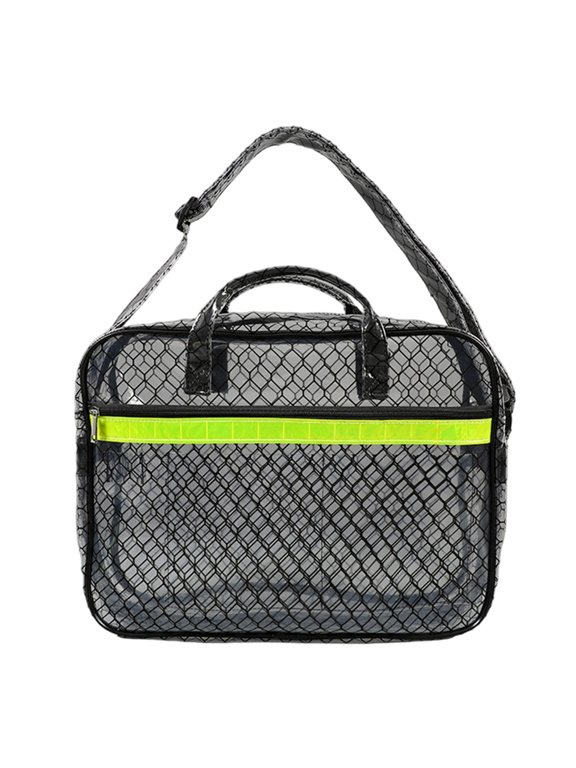 Transparent Crossbody Bag Antistatic Clear PVC Handbag Shoulder Bag Cleanroom Engineers Tool Bags with Adjsutable Strap
