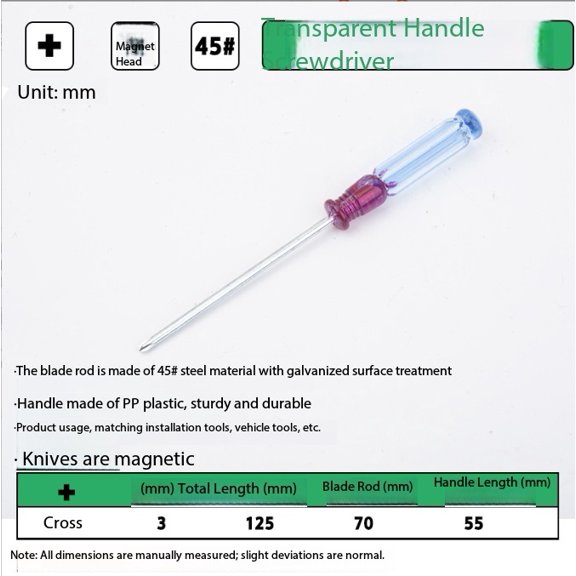Transparent Crystal Mini Screwdriver Set - Precision Flat & Cross Head Manual Tools for Electronics and DIY Projects