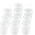 thumbnail image 1 of Transparent Cups With Lids Handles Reusable Plastic Tumbler For Cold Drinks Fruit Storage Party Supplies,White2-700Ml, 1 of 4