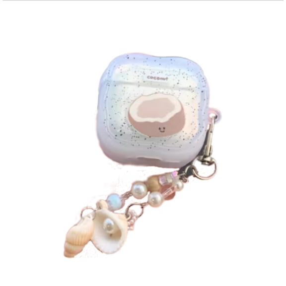 Transparent Cute Soft Case for AirPods & AirPods Pro 3,simple Coconut Pattern Design, Protective Cover ForApple Wireless Earphones