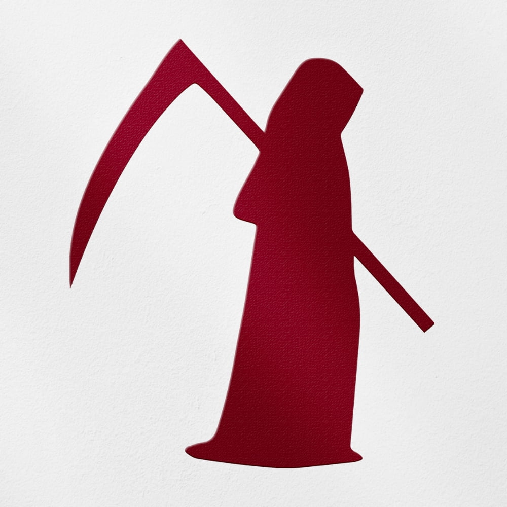 Death Reaper Sticker Transparent Decal Stickers Of Death Grim Reaper (Burgundy) Premium ...