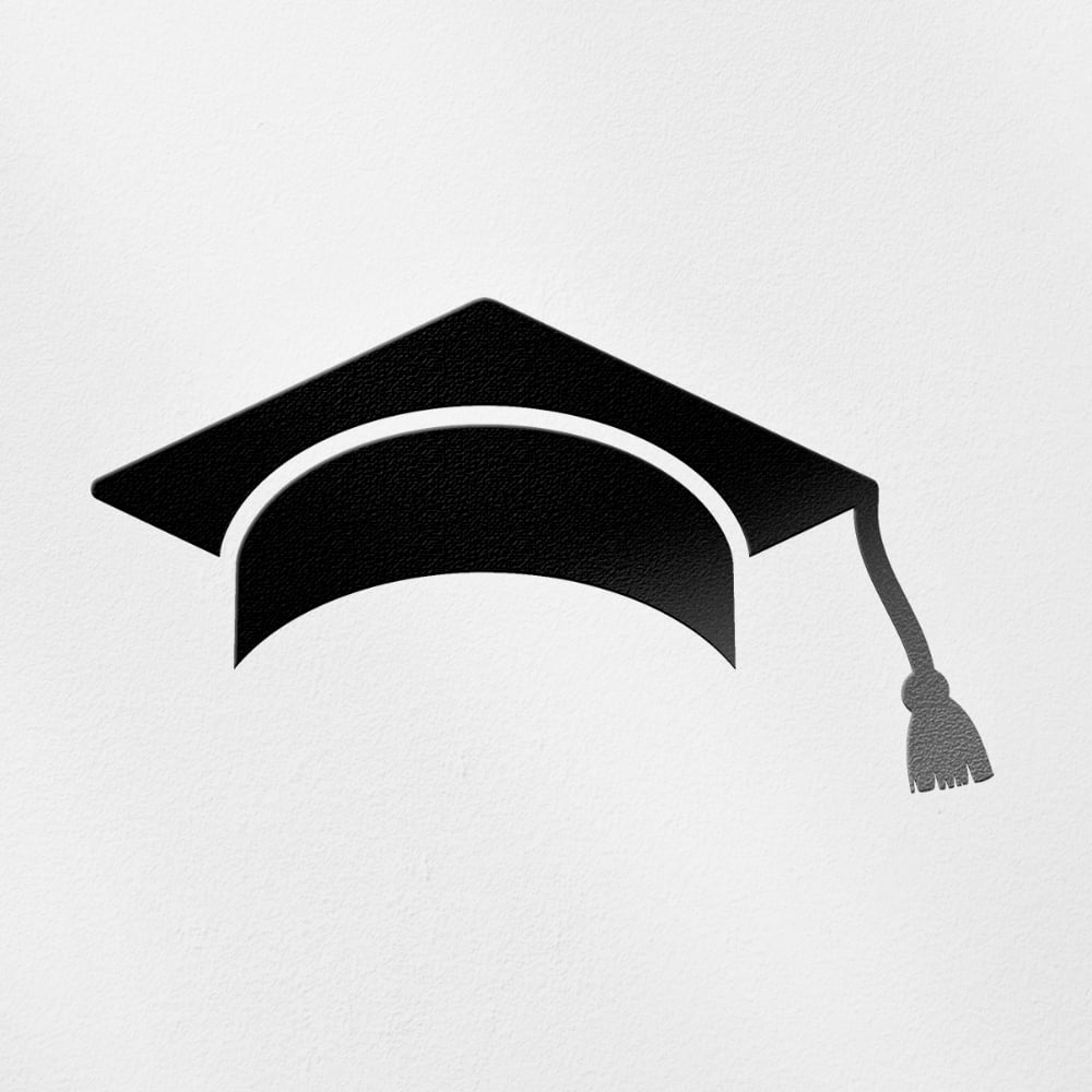 Transparent Decal Stickers Of Grad Cap (Black) Premium Waterproof Vinyl ...