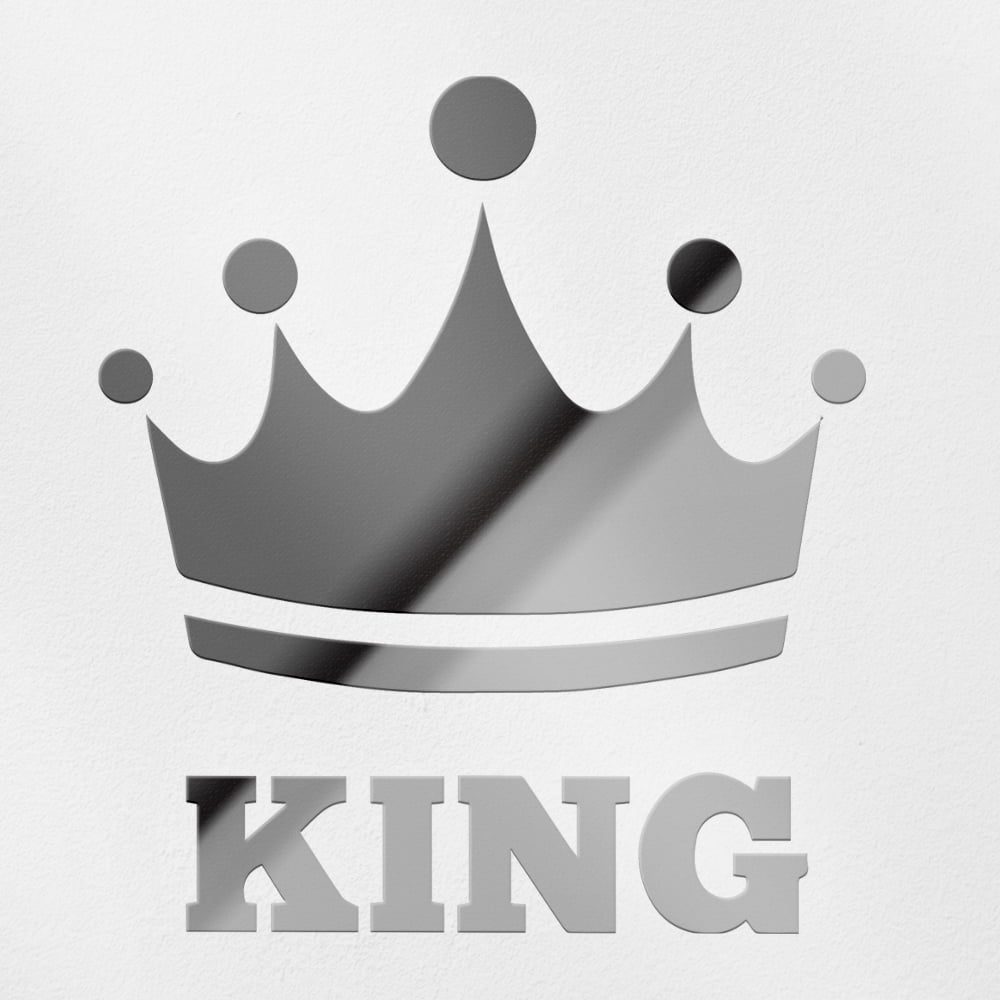 Computer Crown Sticker Transparent Decal Stickers Of King Crown (Metallic Silver) Premium ...