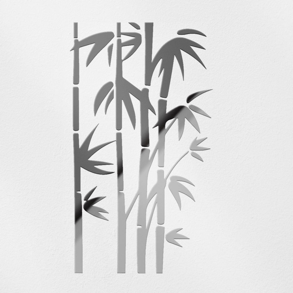 Transparent Decal Stickers Of Bamboo (Metallic Silver) Premium ...