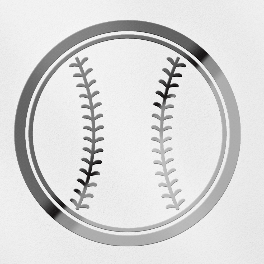 Transparent Baseball Frame Transparent Decal Stickers Of Baseball Frames (Metallic Silver) Premium ...