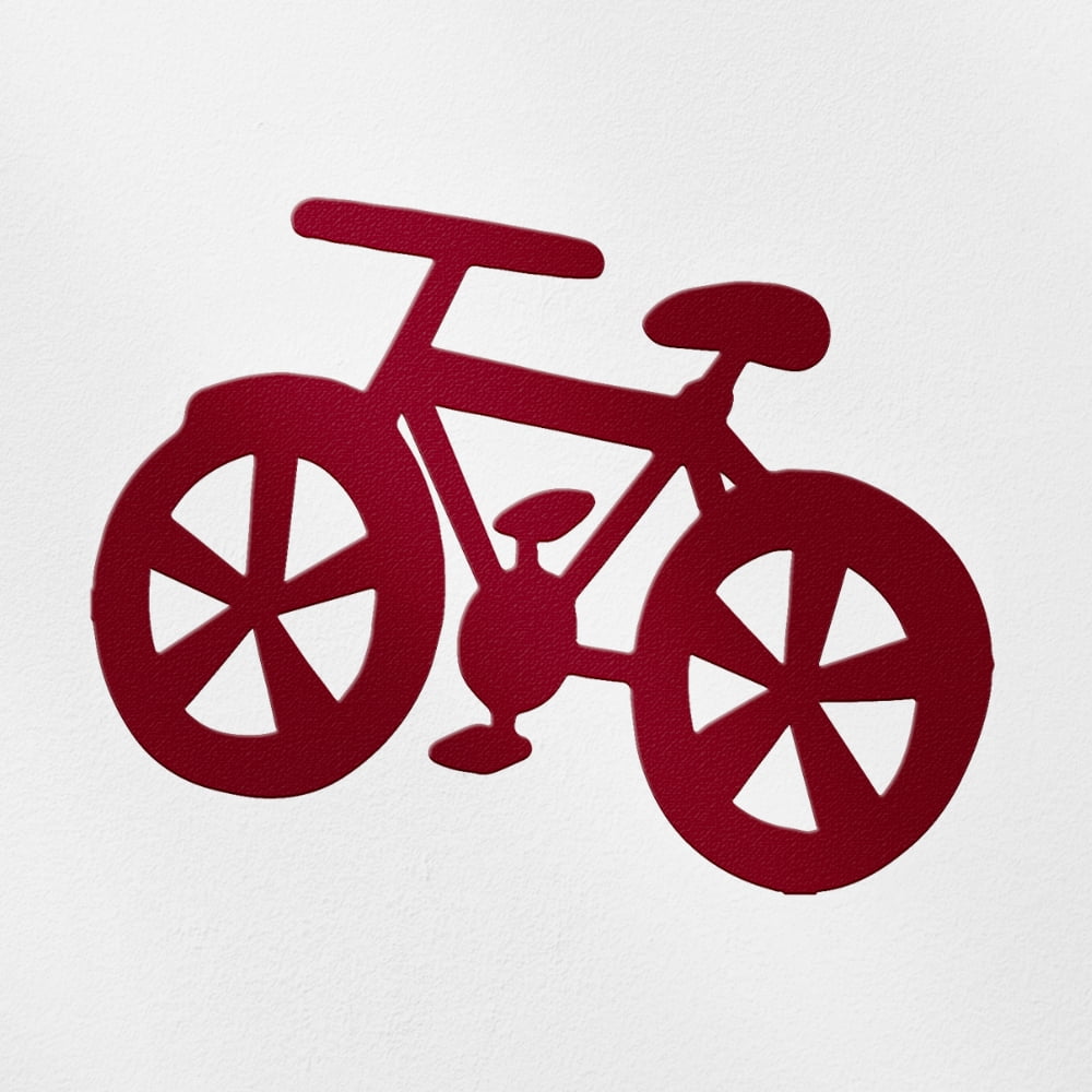Transparent Decal Stickers Of Bicycle (Burgundy) Premium Waterproof ...