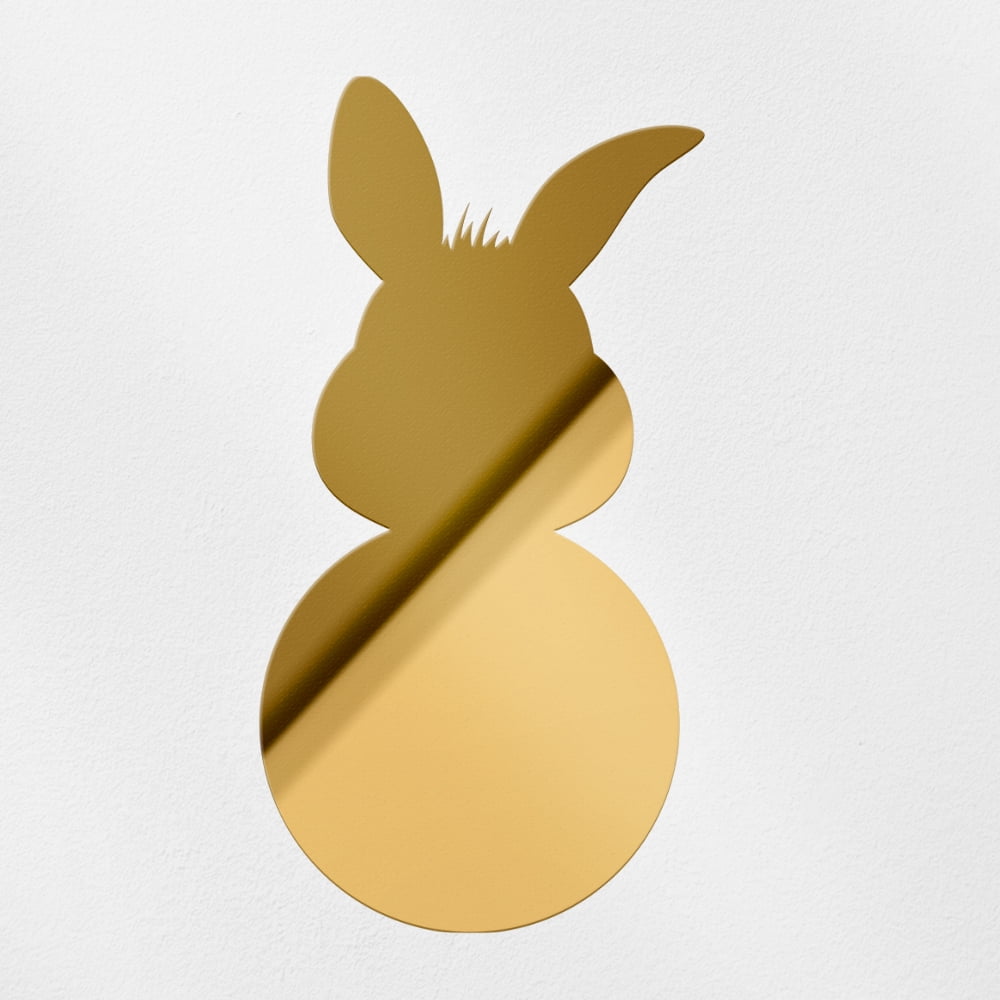 Transparent Decal Stickers Of Easter Bunny Frames (Metallic Gold ...