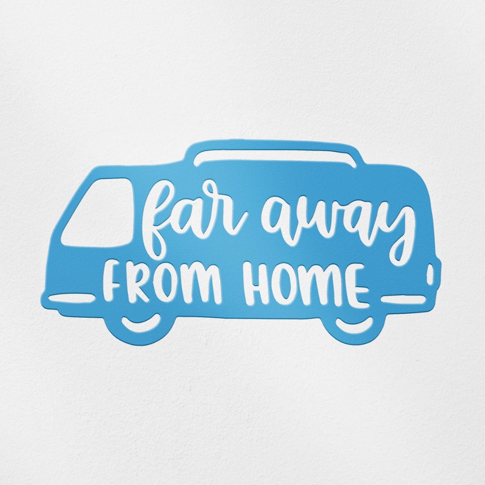 Transparent Decal Stickers Of Far Away From Home (Azure Blue) Premium ...