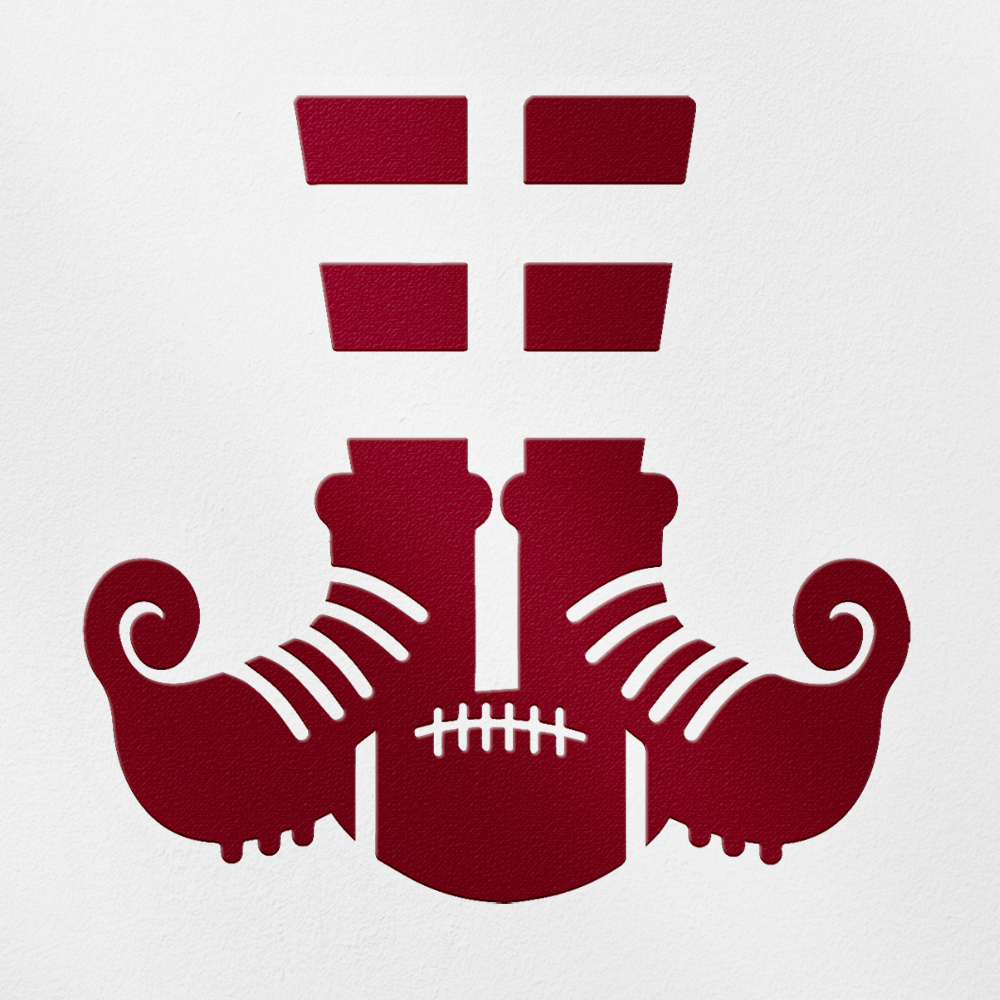 Red Leg Sticker Transparent Decal Stickers Of Football Elf Legs (Burgundy) Premium ...