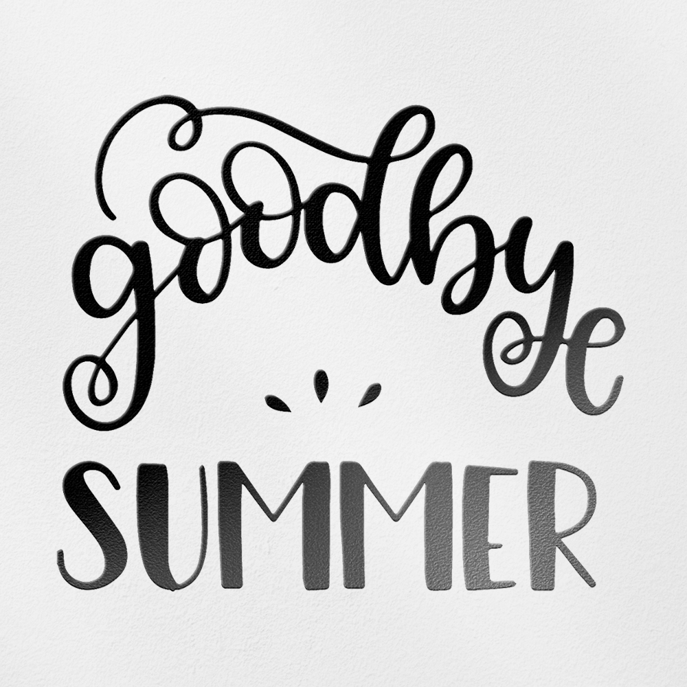 Sticker Goobye Transparent Decal Stickers Of Goodbye Summer (Black) Premium Waterproof ...