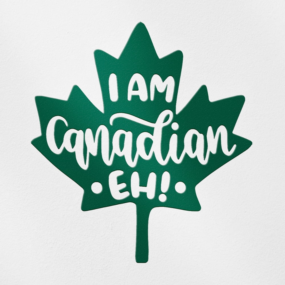 Transparent Decal Stickers Of Im A Canadian Eh (Green) Premium ...