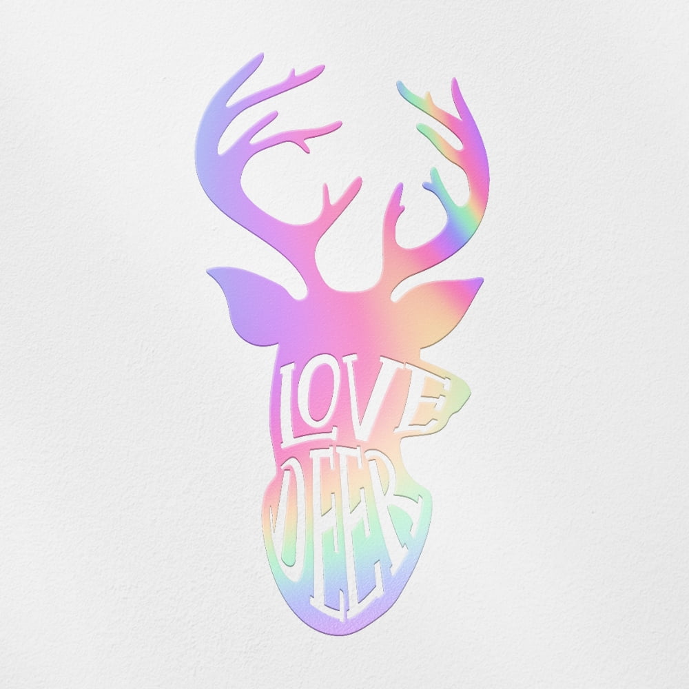 Transparent Decal Stickers Of Love Deer (Hologram) Premium Waterproof ...