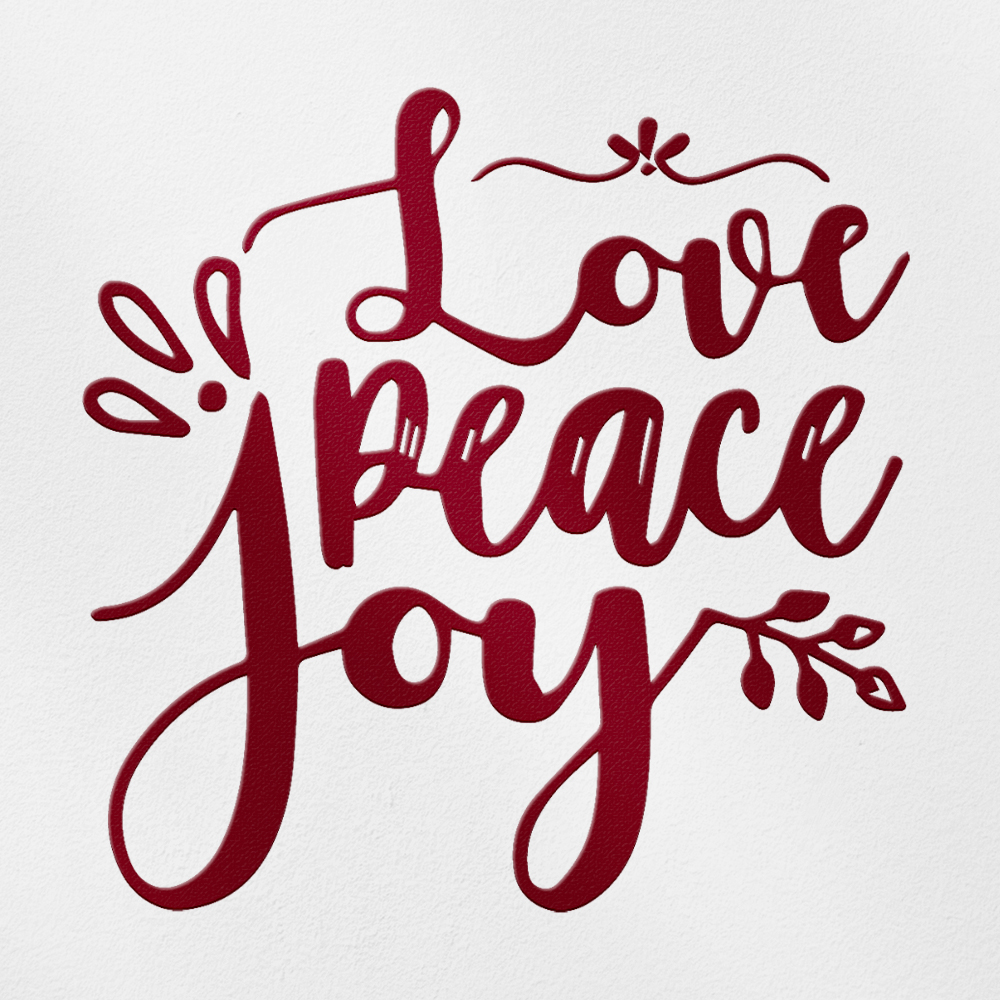 Peace Window Stickers Transparent Decal Stickers Of Love Peace Joy (Burgundy) Premium ...