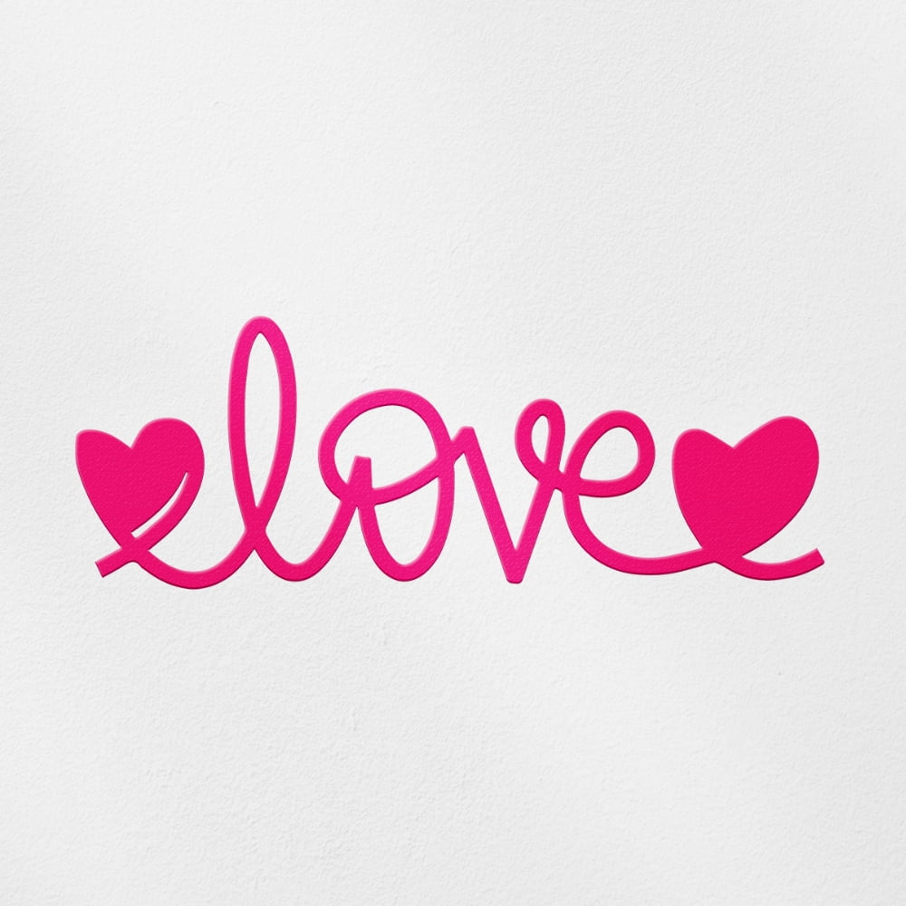 Transparent Decal Stickers Of Love (Pink) Premium Waterproof Vinyl ...