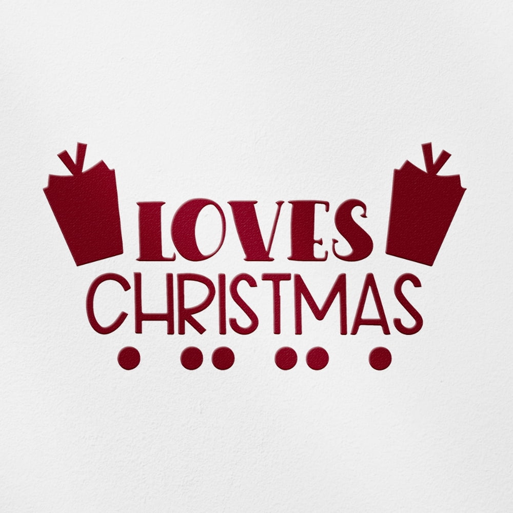 Transparent Decal Stickers Of Loves Christmas (Burgundy) Premium ...