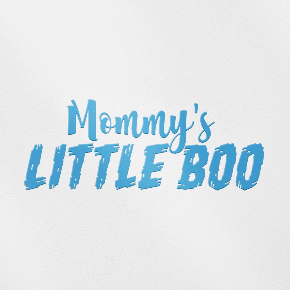 Transparent Decal Stickers Of Mommy'S Little Boo (Azure Blue) Premium ...