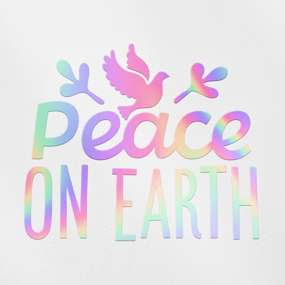 Peace Window Stickers Transparent Decal Stickers Of Peace On Earth (Hologram) Premium ...