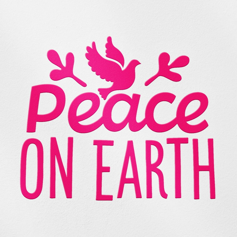 Peace Window Stickers Transparent Decal Stickers Of Peace On Earth (Pink) Premium Waterproof ...