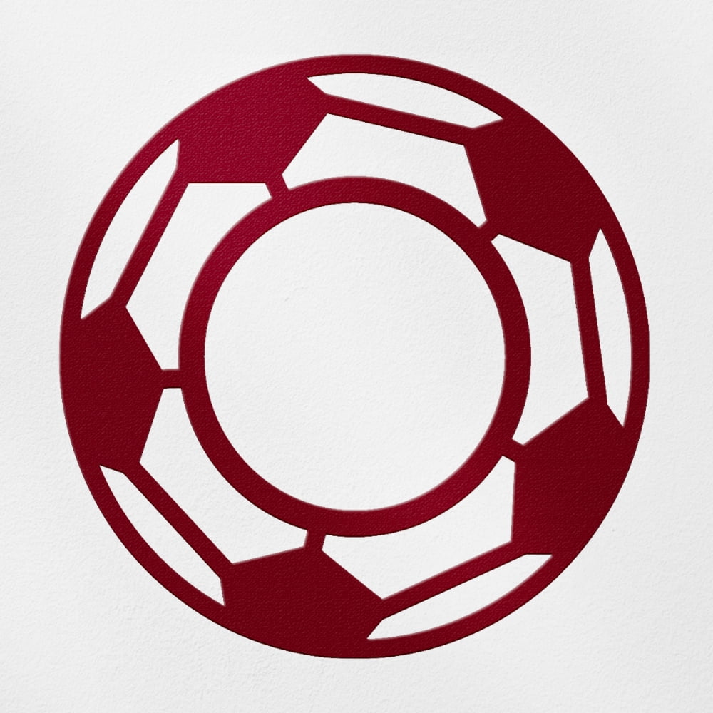 Transparent Decal Stickers Of Soccer Ball (Burgundy) Premium Waterproof ...