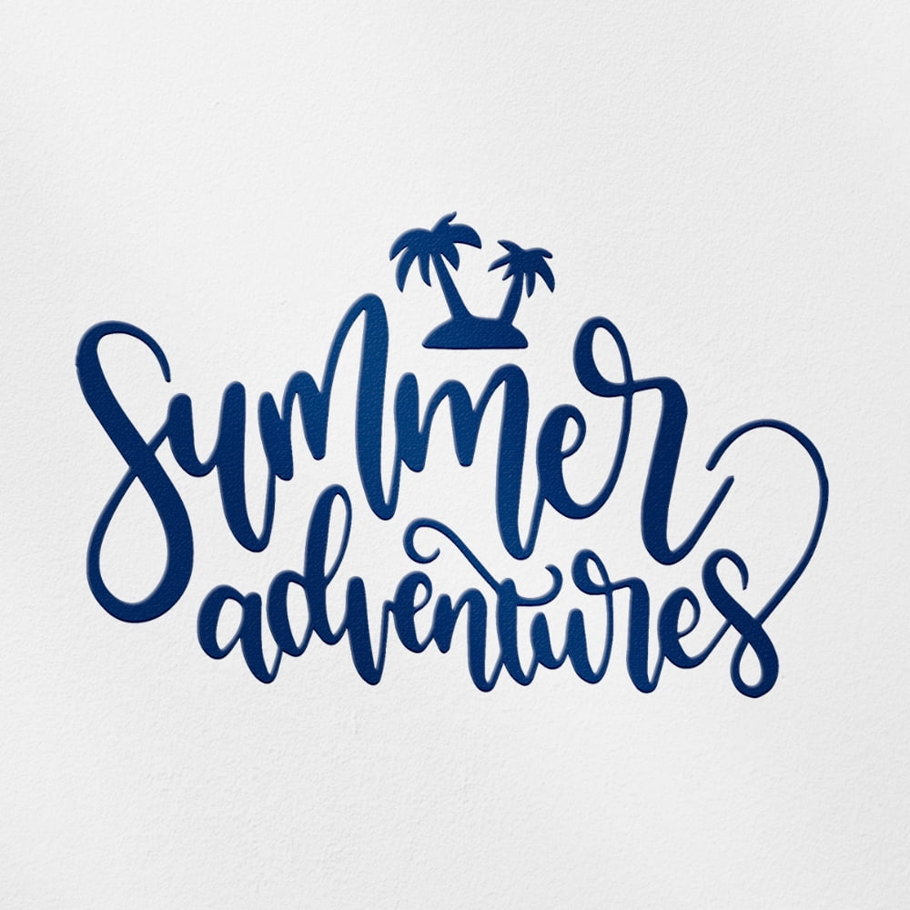Transparent Decal Stickers Of Summer Adventures (Navy Blue) Premium ...