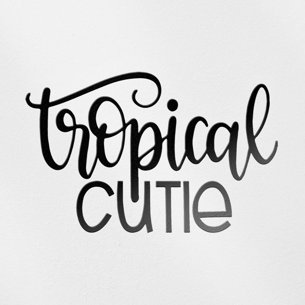 Transparent Decal Stickers Of Tropical Cutie (Black) Premium Waterproof ...