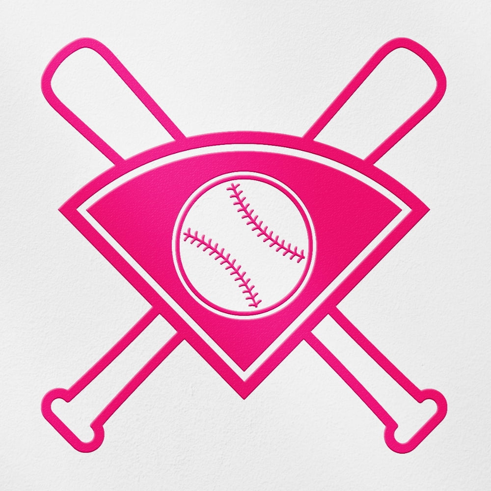 Transparent Decal Stickers Of Softball Frames (Pink) Premium Waterproof ...