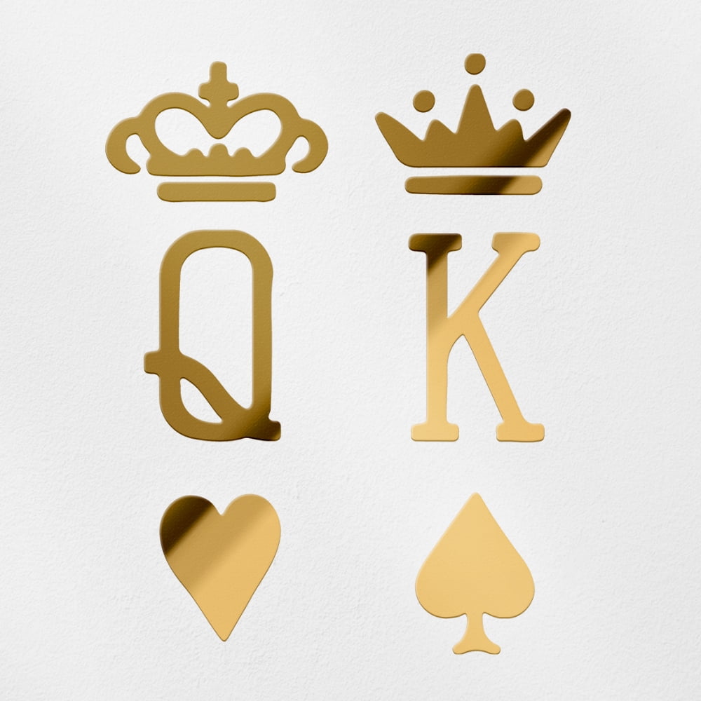 Transparent Decal Stickers Of Tattoo Couple King And Queen Cards ...