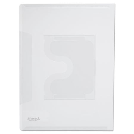 Universal Transparent Deluxe Locking Project Files with CD-ROM Holder, Letter Size, Clear, 25/Pack -UNV50780