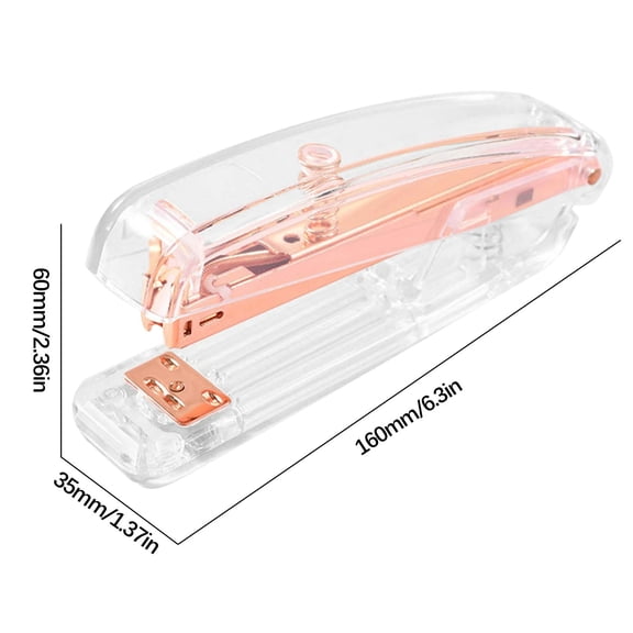 Transparent Design Fashionable Stapler, Office Supply, Youngster Binding Machine Multi-Functional Stationery, for Creative Workspace, Modern Learning Environment Setup and Stylish Organization