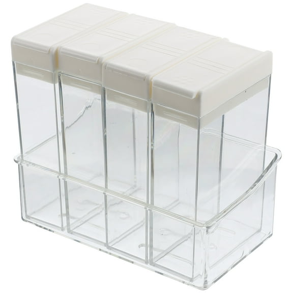Transparent Design Spice Jars Seasoning Box Containers Plastic Pepper Shakers Kitchen Items Storage