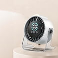 thumbnail image 1 of Transparent Desk Fan,Modern Style Portable Quiet Desk Fan,USB Rechargeable and 100-Speed Adjustable Fan with LED Digital Display,Suitable for Home,Dormitory and Office, 1 of 6