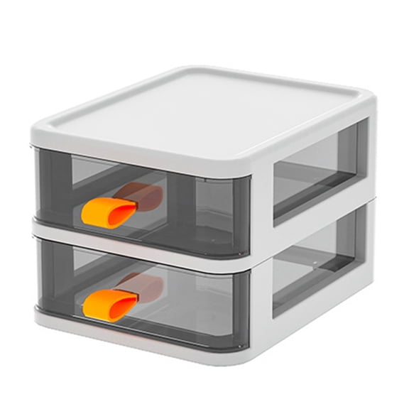 Transparent Desktop Organizer Boxes Storage Drawers Plastic Container Multilayer Desk Stationery Organizer Storage Box B