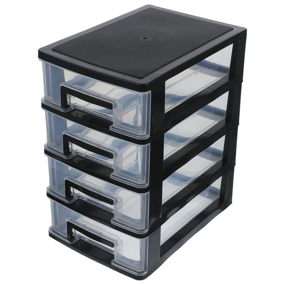 UEETEK Drawer Type Closet Black for Office and Study Room Organization
