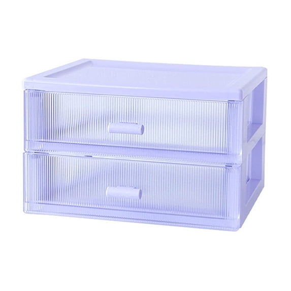 Transparent Desktop Storage Box, Drawer Style Large Capacity Youngster Dormitory Home Organization, for Stationery and Sundries Multi-Layer Storage Solution
