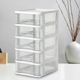 thumbnail image 1 of Transparent Desktop Storage Box with Small Drawers for Office Supplies, Cosmetics, and Organizer with Multi-Layer Plastic Design, 1 of 4